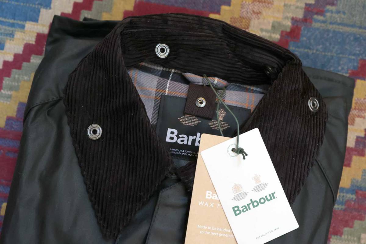 【新品未使用】Barbour バブアー Bedale Wax Jacket ビデイル BLACK 黒 ブラック 42（XLサイズ相当）_画像6
