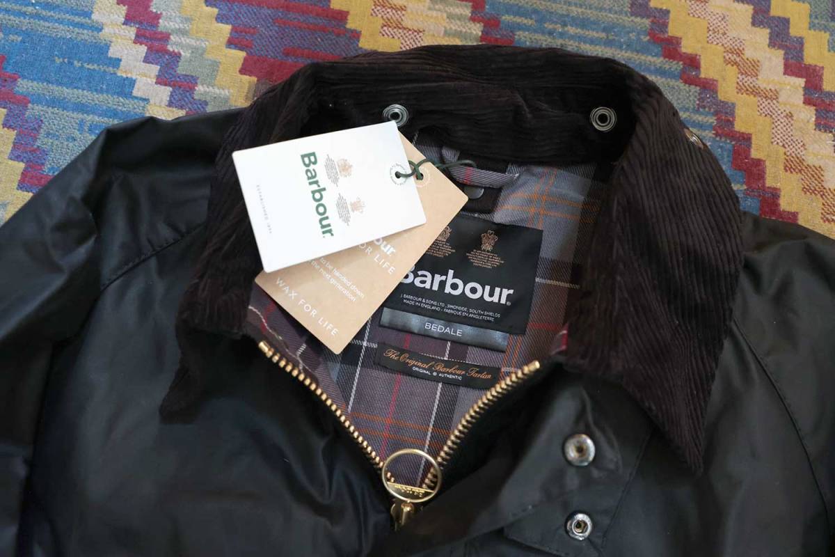 【新品未使用】Barbour バブアー Bedale Wax Jacket ビデイル BLACK 黒 ブラック 40（Lサイズ相当）_画像3