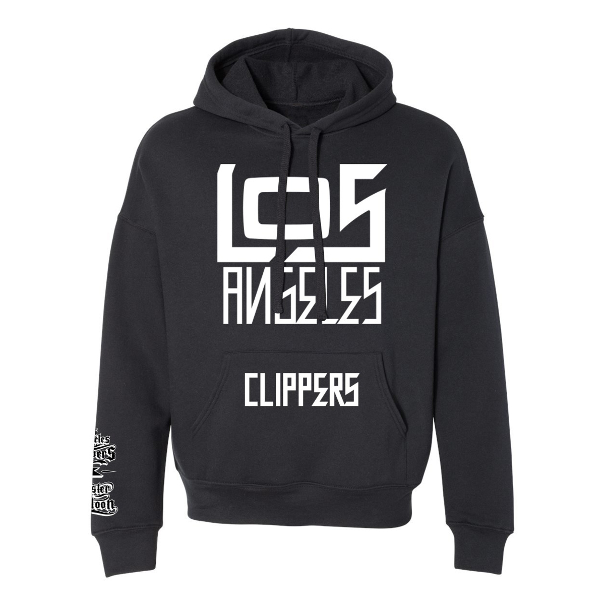 MISTER CARTOON LA CLIPPERS STACKED LOS ANGELES HOODIE BLACK L ミスターカートゥーン ロサンゼルス クリッパーズ スタックド パーカー