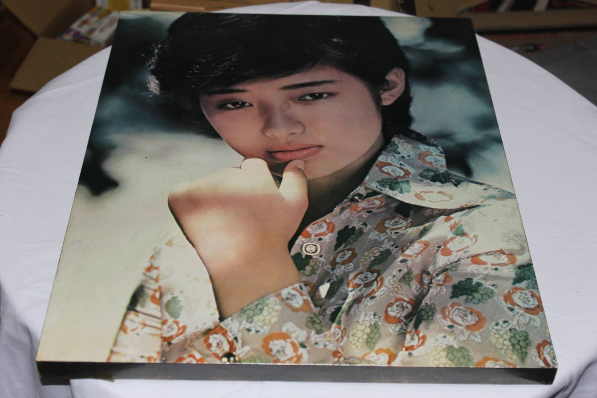 昭和レトロ　山口百恵　パネル　　当時物　　中古_画像1