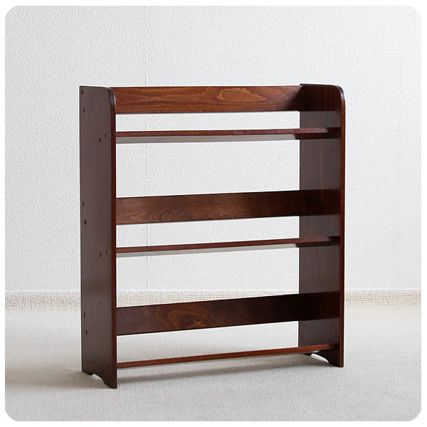  England antique book shelf 3 step bookcase wooden book stand furniture [ open rack ]P-033