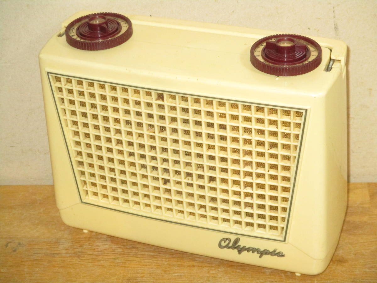 通電確認済み ポータブル真空管ラジオ OLYMPIC MODEL 445 アメリカ製