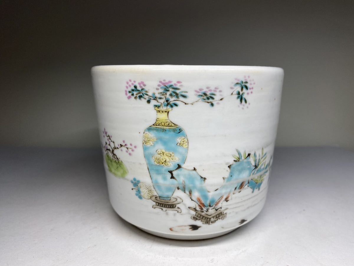 N81 京都買取品 唐物 中国陶器 粉彩香炉(検索:骨董 古玩 中国美術 香道具 古美術 中国古玩_画像1