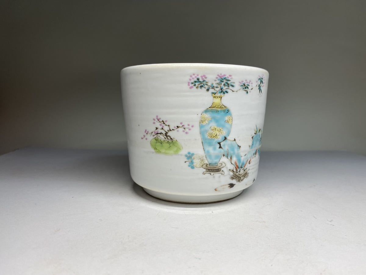 N81 京都買取品 唐物 中国陶器 粉彩香炉(検索:骨董 古玩 中国美術 香道具 古美術 中国古玩_画像8