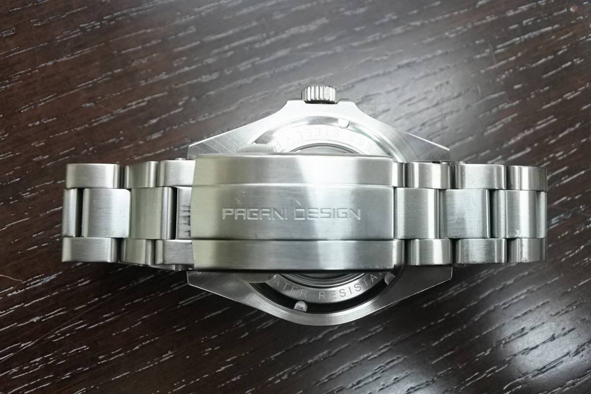 時計祭 PAGANI DESIGN パガーニデザイン GMT 10BAR/100M 黒文字盤 メンズ 腕 時計 自動巻_画像4