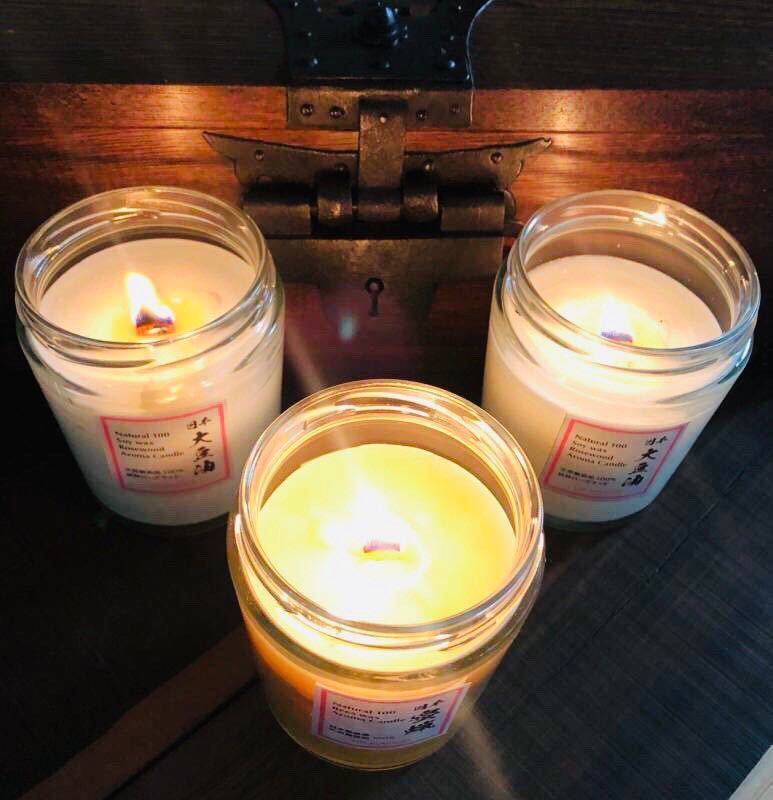  finest quality Japan production soi wax original . lemon eucalyptus . oil Japan hinoki cypress leather . core lemon eucalyptus soi candle aroma candle UP HADOO