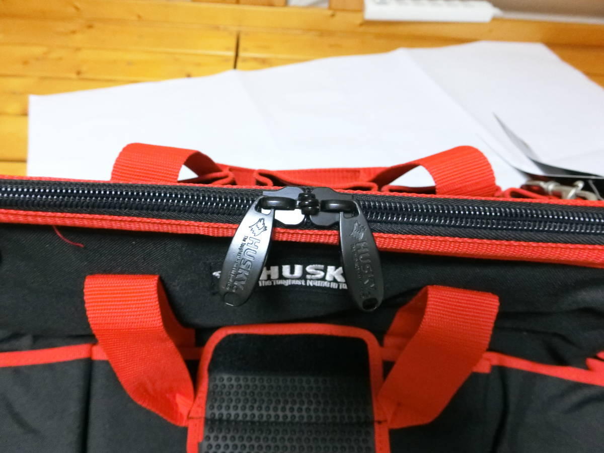 宅急便送料無料！【新品・長期自宅保管品】　HUSKY　LARGE　MOUTH　TOOL　BAG　（CARRYALLS 20）　_南京錠取付チャック付き