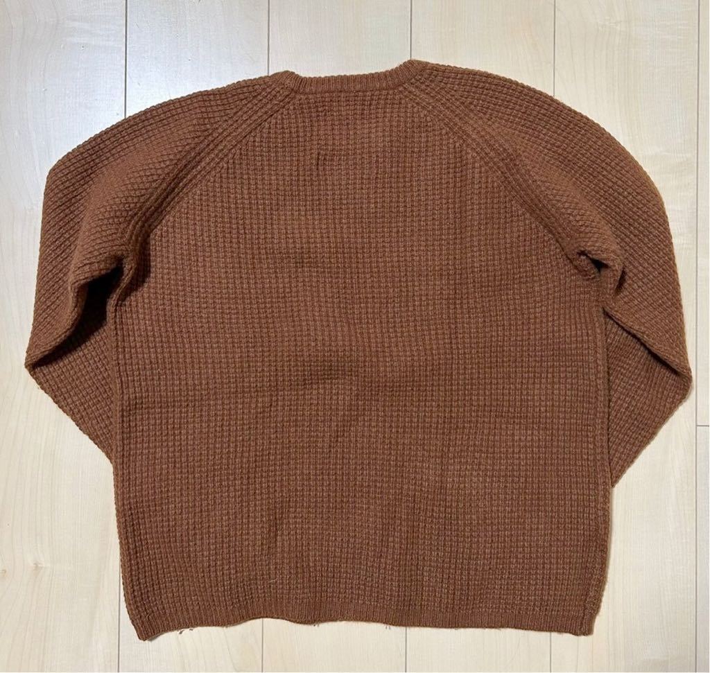 美品　URBAN RESEARCH ROSSO　アーバンリサーチ ロッソ　HAMILTON WOOL　ワッフルニット　セーター　レディース　Mサイズ　ブラウン_画像2