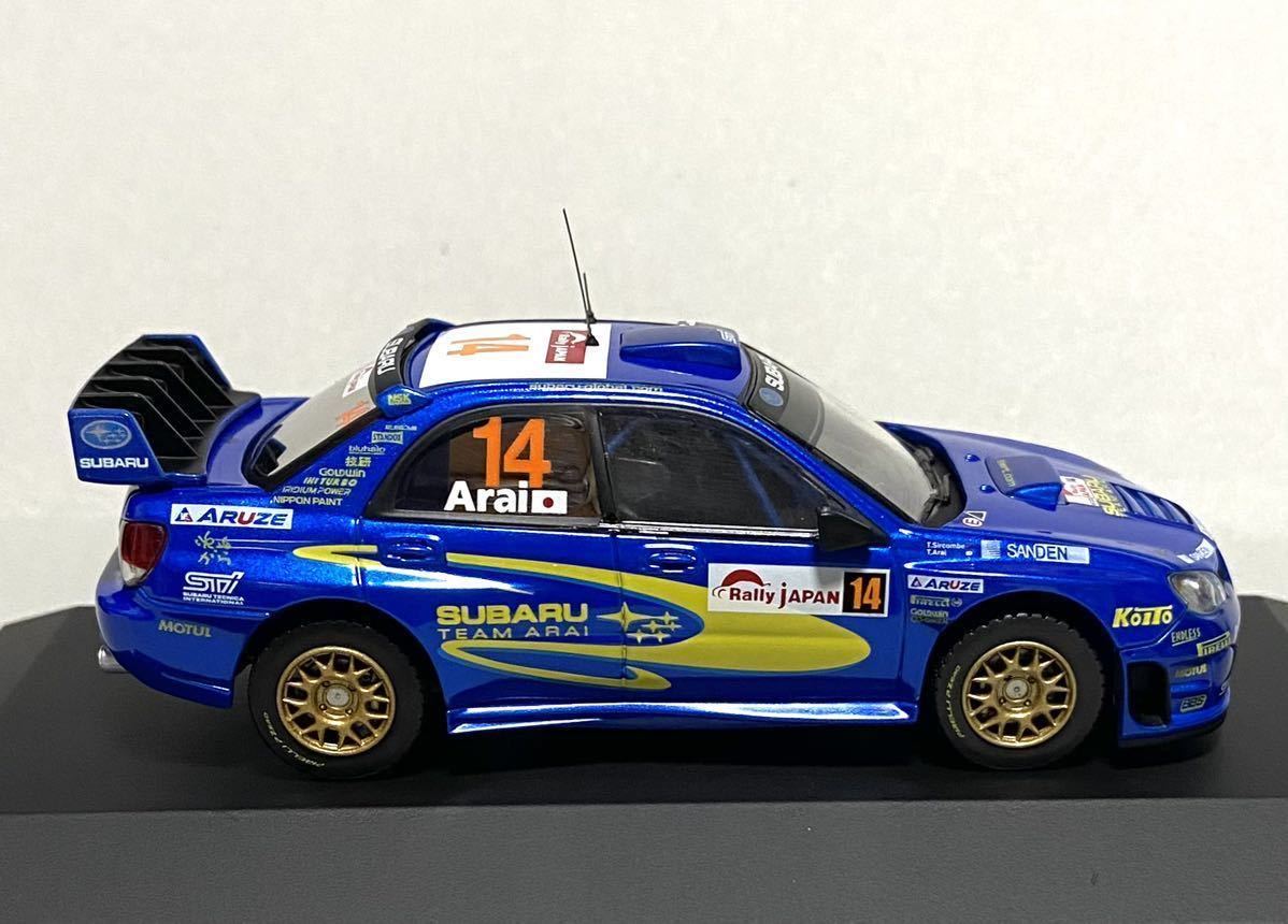 hpi 1/43 スバル インプレッサ WRC 2006(GDB) No.14 新井敏弘/T.サーカム 2006 ラリージャパン 6位 ジャンク品_画像4