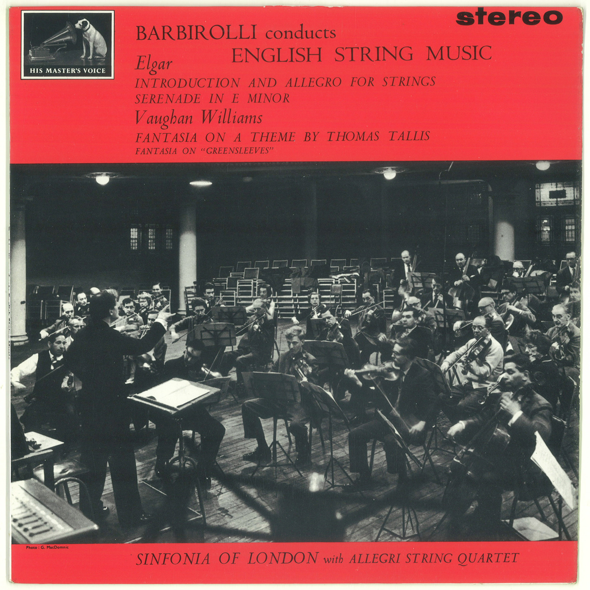 英HMV ASD521　「イギリス弦楽合奏作品集」　バルビローリ　シンフォニア・オブ・ロンドン_画像1