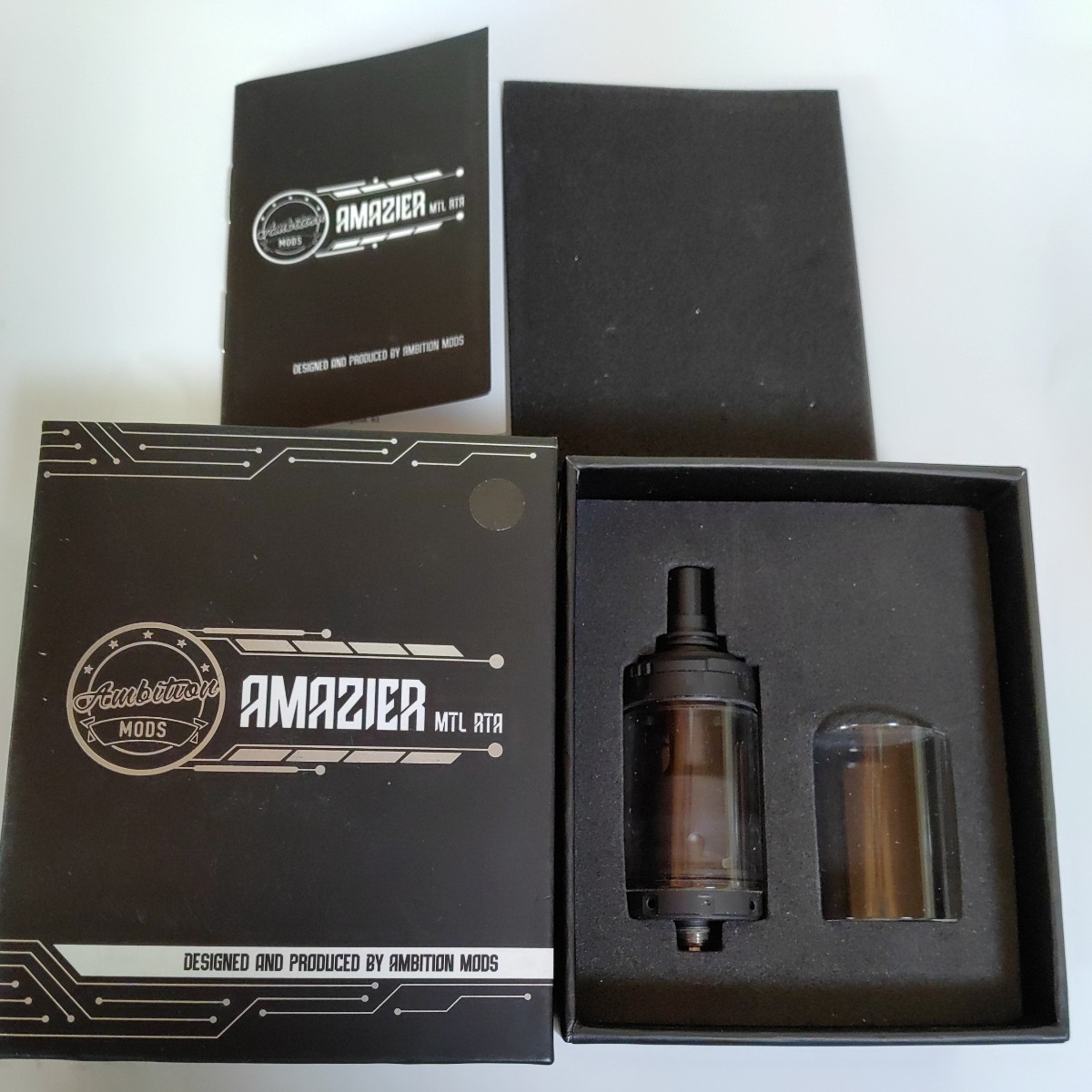 アンビションモッヅAmbition MODS MTL RTA 22mm 4ml Black 電子タバコ VAPE ベイプ スターターキット アトマイザー RTA 1207-B1-SA7_画像1