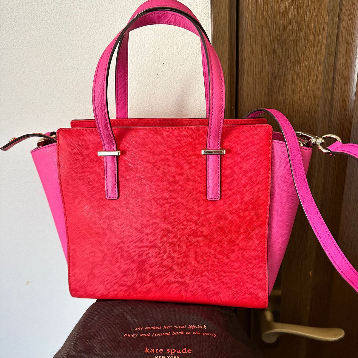  Kate spade NEW YORK 2WAY ショルダーバッグ ハンドVバッグ ピンク 袋付き