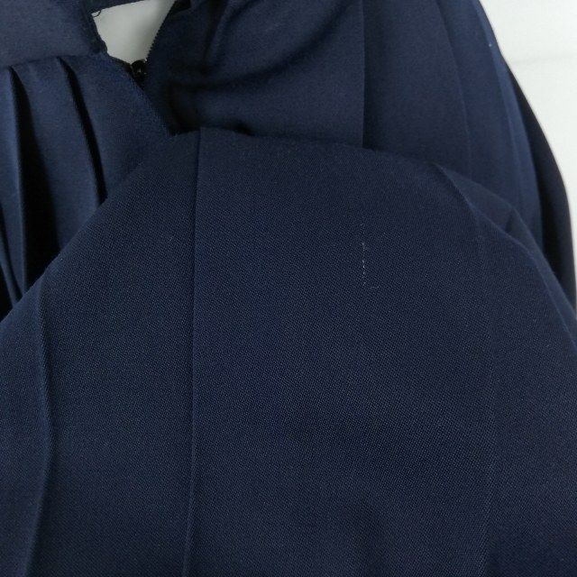 1円 セーラー服 スカート スカーフ 上下3点セット 冬物 白3本線 女子 学生服 中学 高校 紺 制服 中古 ランクC NA5501_画像8