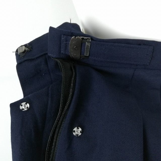 1円 セーラー服 スカート スカーフ 上下3点セット 165A トンボ 冬物 白3本線 女子 学生服 大分鶴崎中学 紺 制服 中古 ランクC NA9250_画像7