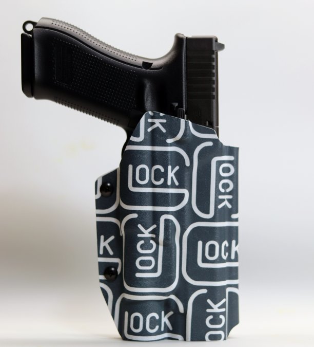 GLOCK17 19 34 BG-17 ストリームライト TLR-1 HL 専用 カイデックスホルスター GLOCKロゴ柄_画像3