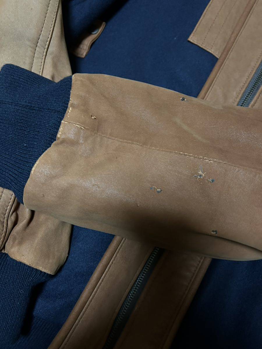 豪州製 BONZ 袖レザー MA-1型 スタジャン XL BONZO|Yahoo 豪州製 BONZ 袖レザー MA-1型 スタジャン XL BONZO|Yahoo