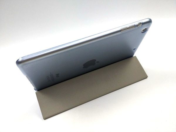 iPad mini1/2/3用 カバー PUレザー+ハードケース 三折 スタンド 薄型 ブルー_画像4