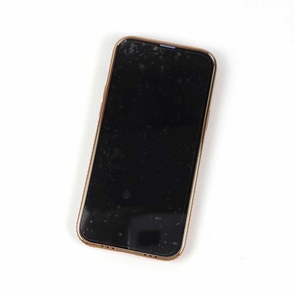 iPhone 14 Plus用 保護ケース カバー キラキラ ラインストーン ゴージャス レンズ保護 ソフトケース ゴールド_画像2