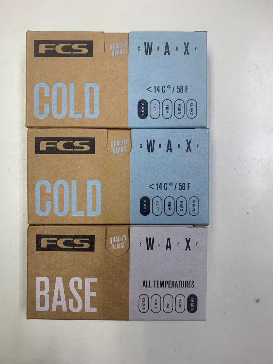 FCS サーフィン ワックス baseとCOLD 真冬用 surf wax 3個セット