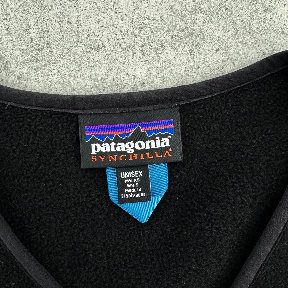 22aw Patagonia パタゴニア 「シンチラ カーディガン」 フリース ノーカラー ジップアップ ジャケット 中厚 22975 UNISEX M's/XS W's/S 黒_画像5