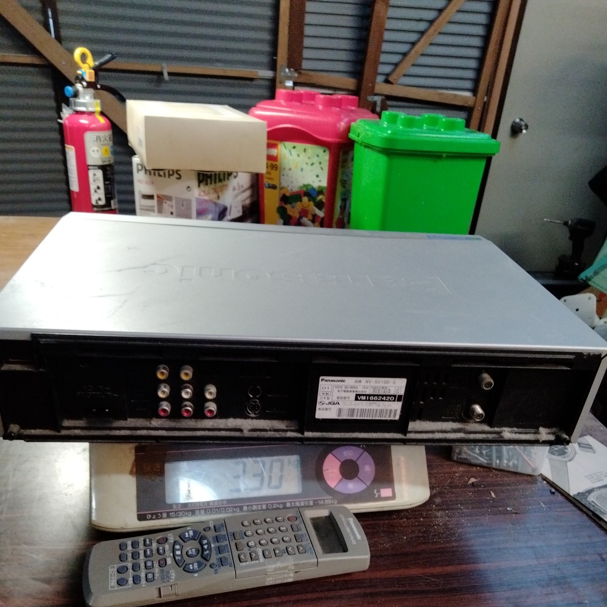 パナソニック　ビデオ　デッキ　リモコン付　NV-SV100-S Panasonic VHS 本体のみジャンク_画像5