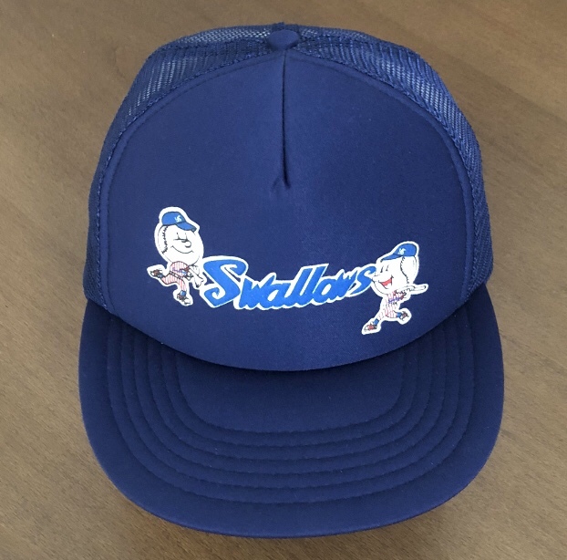 ヤクルト スワローズ CAP ボール坊や 紺 メッシュ キャップ Yakult Swallows 東京 NPB プロ 野球 好きに も 村上 哲人 レトロ 昭和 平成_画像2