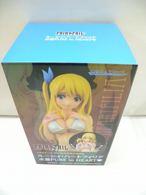 C4548★オルカトイズ FAIRY TAIL ルーシィ・ハートフィリア 水着PURE in HEARTver.Twin tail 1/6スケール フィギュア 開封済中古_画像6