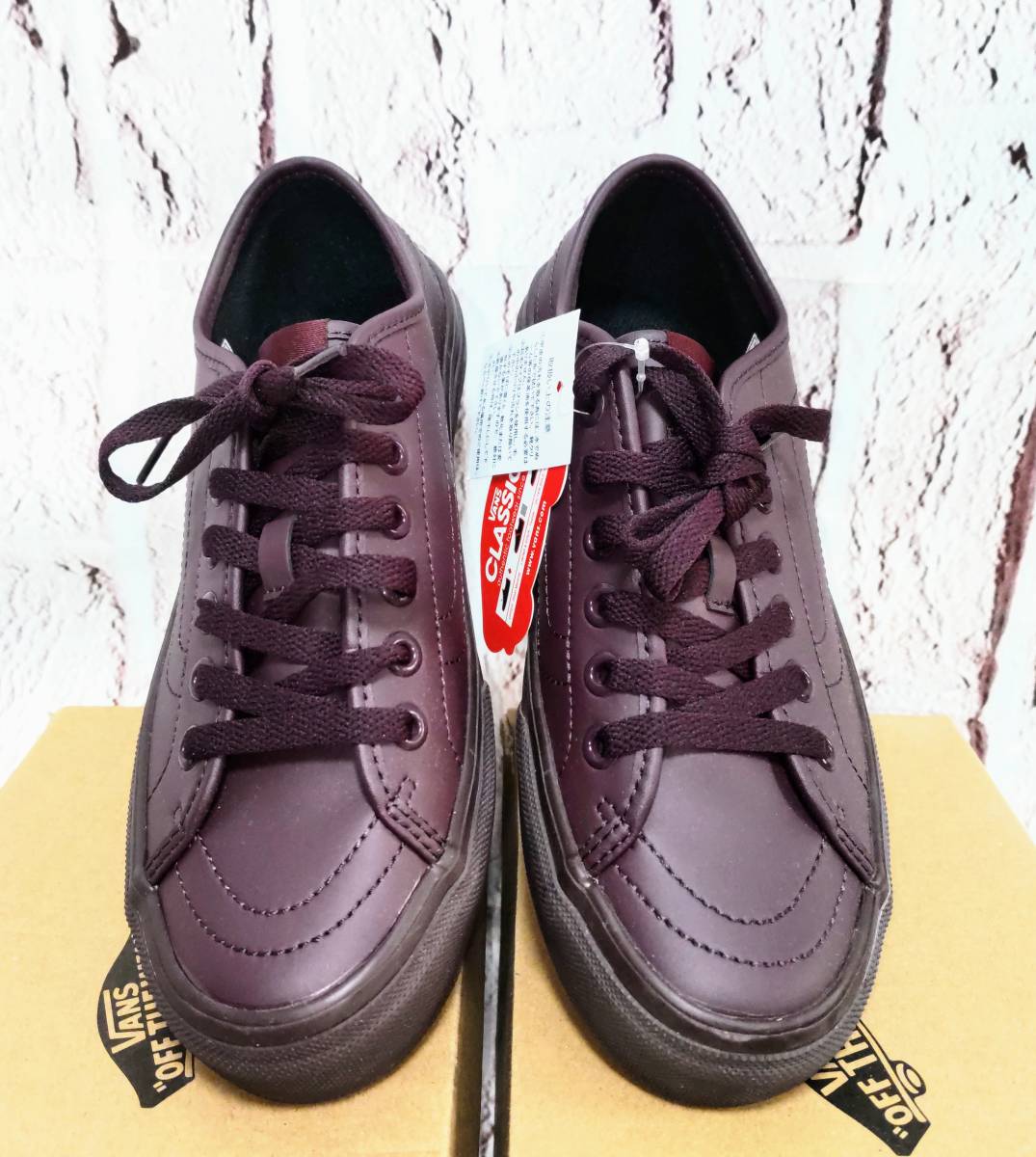 ★送料無料★ 新品 VANS V40CL+DECON WR WALBER WR バンズ ヴァンズ スニーカー レーズン 撥水加工 25.5cm_画像2