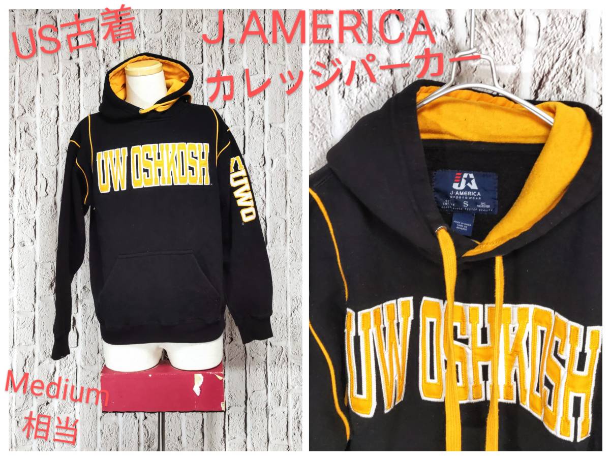 ★送料無料★ ＵＳ古着 J.AMERICA フーディー カレッジパーカー UWO メンズ Medium 相当_画像1