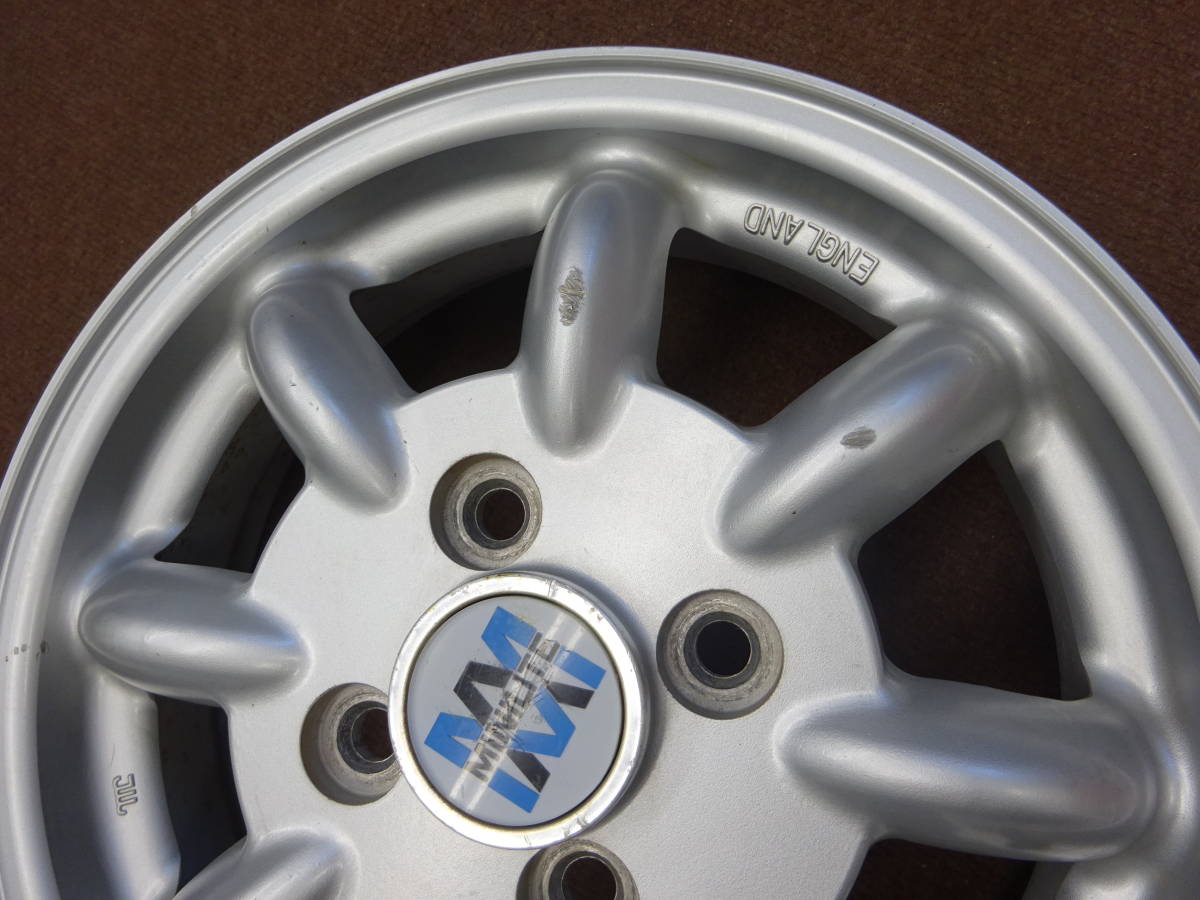 A-6　スバル 純正 MINILITE　13×4J ET45 PCD100 4H 4本　軽量　約4.1キロ　ヴィヴィオ　ステラ　R2　R1　SUBARU 軽自動車　に是非　！_画像9