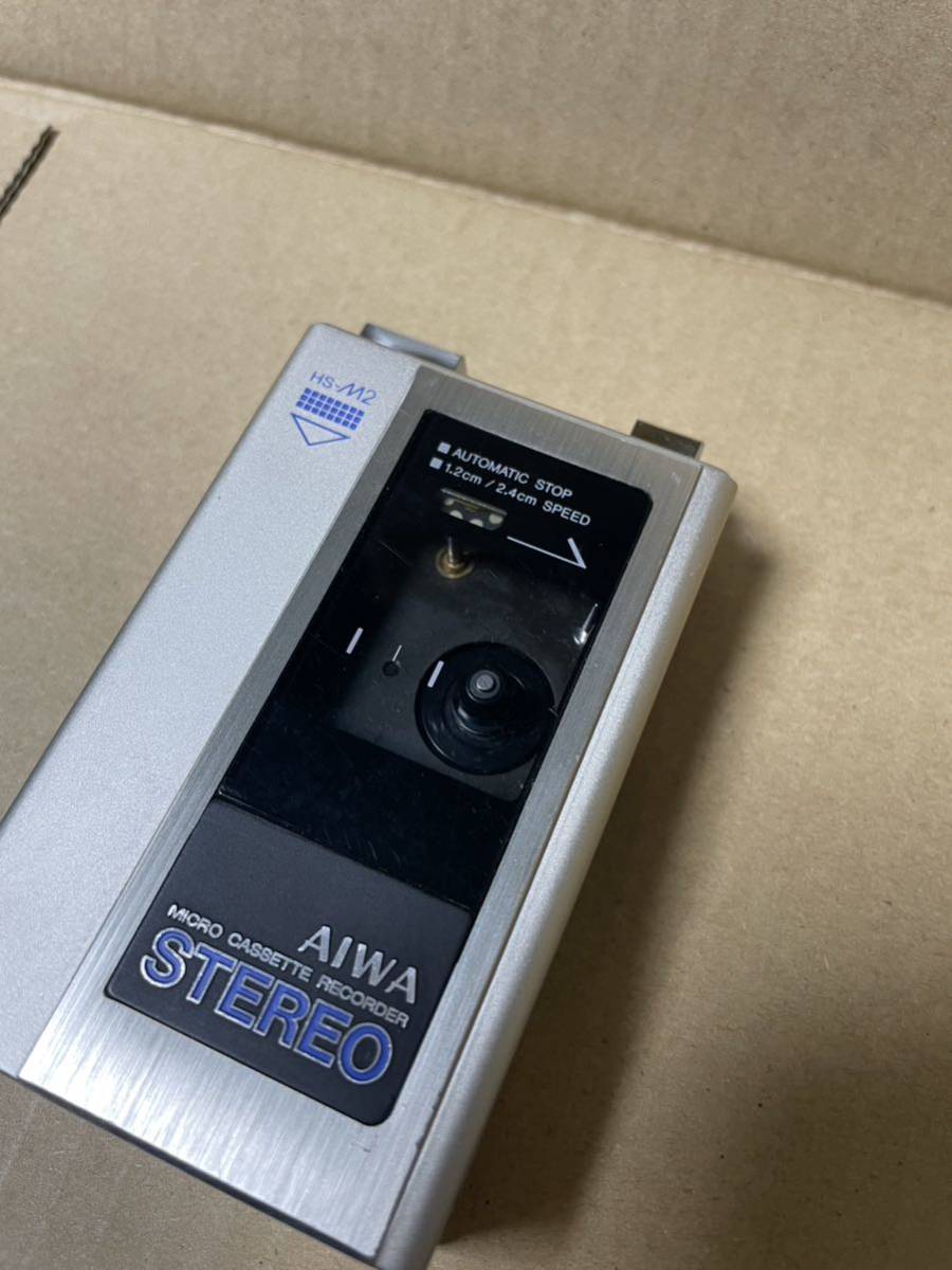 AIWA HS-M2 ステレオ マイクロカセット レコーダー ジャンク ④希少AIWA HS-M2 ステレオマイクロカセットレコーダージャンク