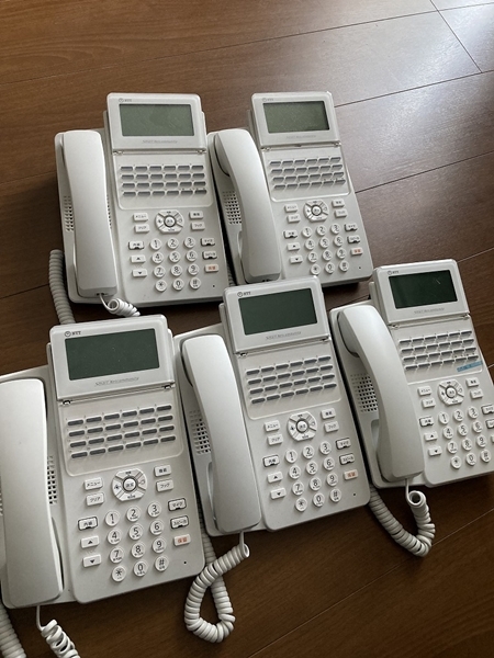 NTT スマートネットコミュニティシステム αA1 5台 セット 電話機 A1-24STEL-(2)(W) 2019年製