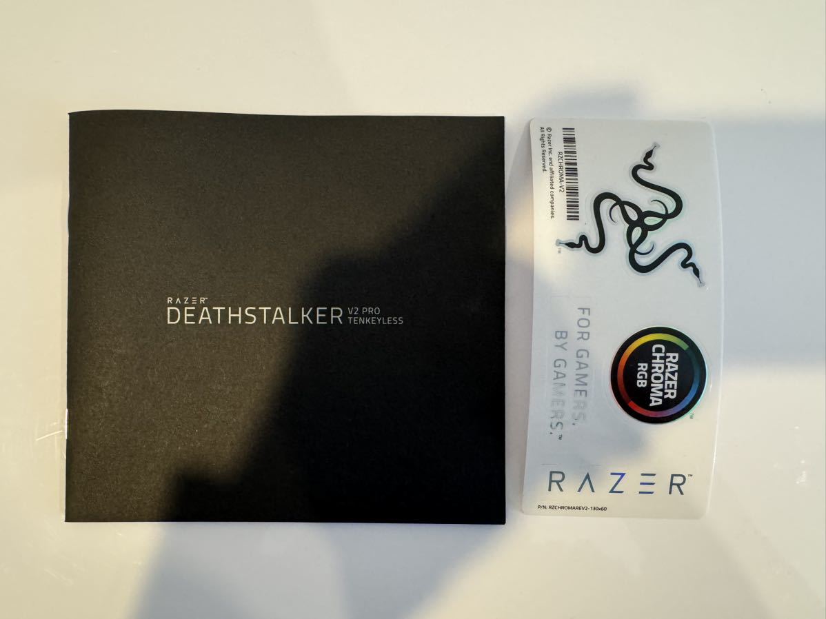 【ジャンク品】RAZERレイザー｜ゲーミングキーボード DeathStalker V2 Pro Tenkeyless［赤軸・英語配列)］ホワイト［Bluetooth・USB］_画像8