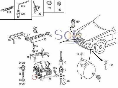 ベンツ W211 エアサスコンプレッサー エアサスポンプ リレー付 E240 E320 E350 E500 E55 E63 2113200304 2203200104 0025427219_画像6