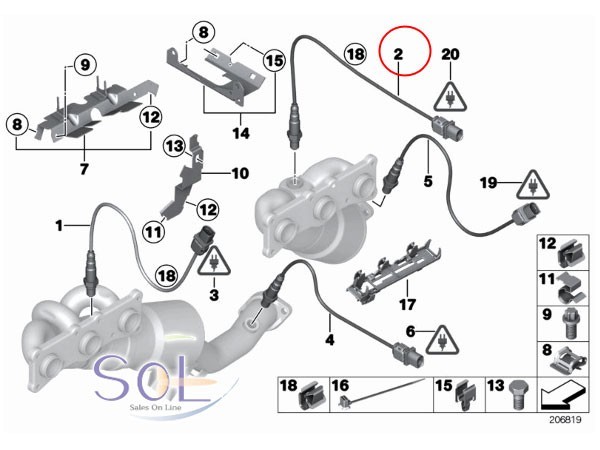 BMW E87 E88 E90 E91 E92 E60 E61 F10 F11 ラムダセンサー O2センサー 130i 323i 325i 328i 330i 523i 525i 530i 528i 11787558073_画像4