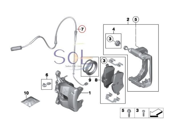 送料185円 BMW MINI ミニ R55 R56 R57 R58 R59 フロント ブレーキパッドセンサー 34356792572 出荷締切18時_画像4