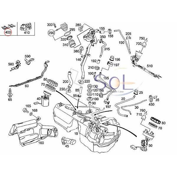 フューエルポンプ ブラケット W211 W219 ベンツ 燃料ポンプ ガソリンポンプ 純正品 E240 E250 CLS350 CLS500 2114710141 出荷締切18時_画像4