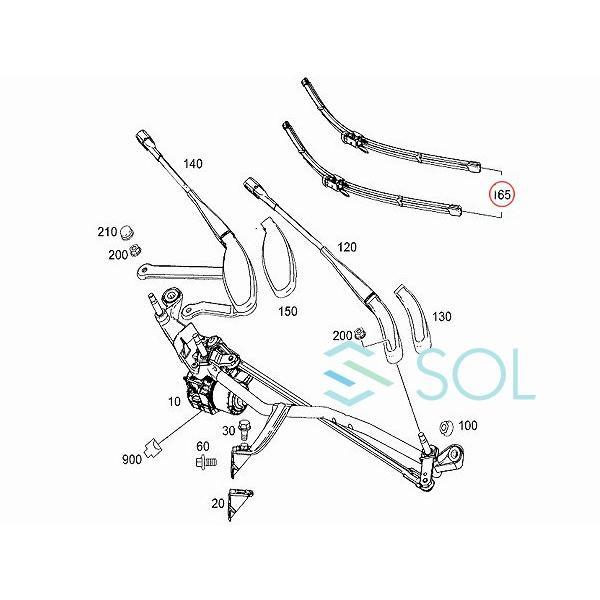 BOSCH フロント エアロツイン ワイパーブレード 左右セット 出荷締切18時 ベンツ W205 X253 2058205800 A844S 3397009844_画像3