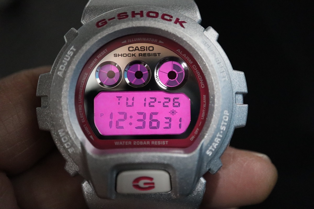 売り切り！ 1円スタート！カシオ　CASIO　G－SHOCK　DW-6900CB-8DS 1289X　カラーズ　シルバーモデル　クォーツ式　中古品_画像8