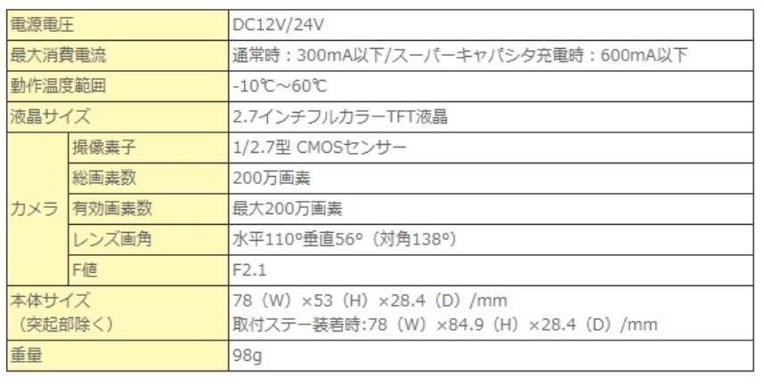 ドライブレコーダー 日本製 ノイズ対策 フルHD 高画質 GPS 常時 衝撃録画 2.7インチ液晶 LED信号機対応 レコーダー 事故記録 カメラ 車_画像7