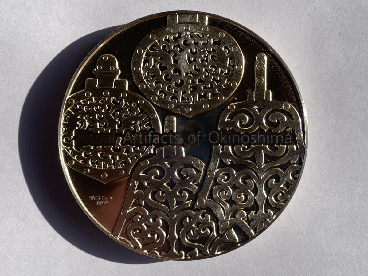 4、純銀メダル　沖ノ島祭祀の奉献品　造幣局製　銀999　約163g_画像3