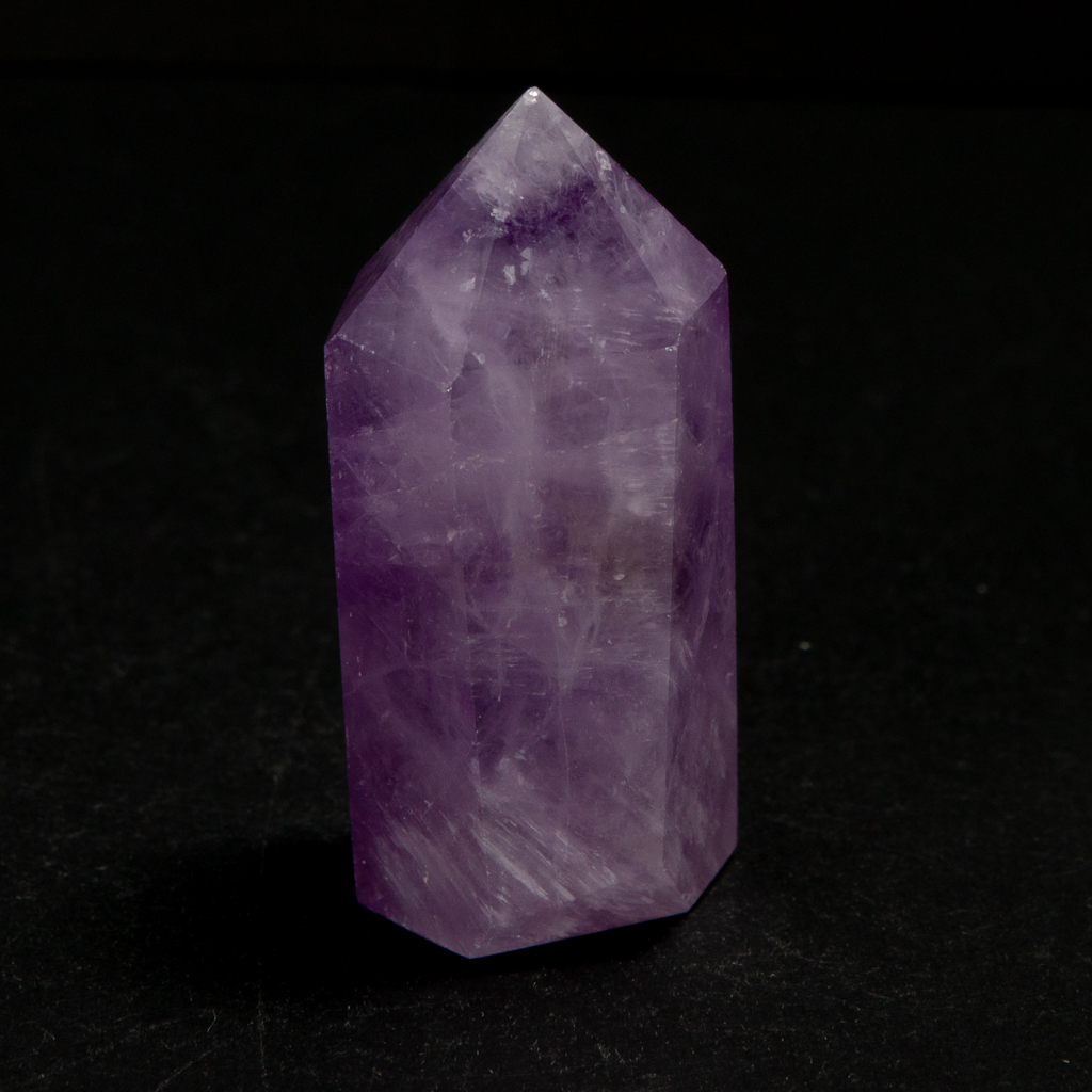 【訳あり品】紫水晶　六角柱　底に欠け有り　約5.８㎝×約2.1㎝　新品_画像1