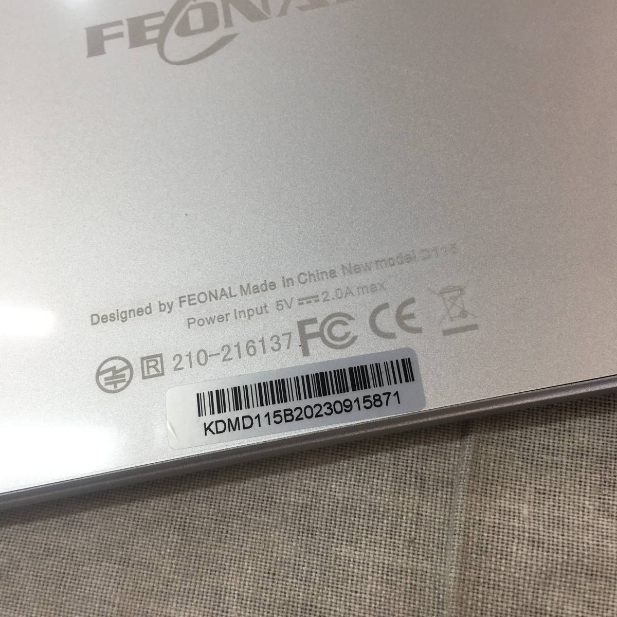 現状品 FEONAL D115 タブレット Android 12 128GB ROM_画像9