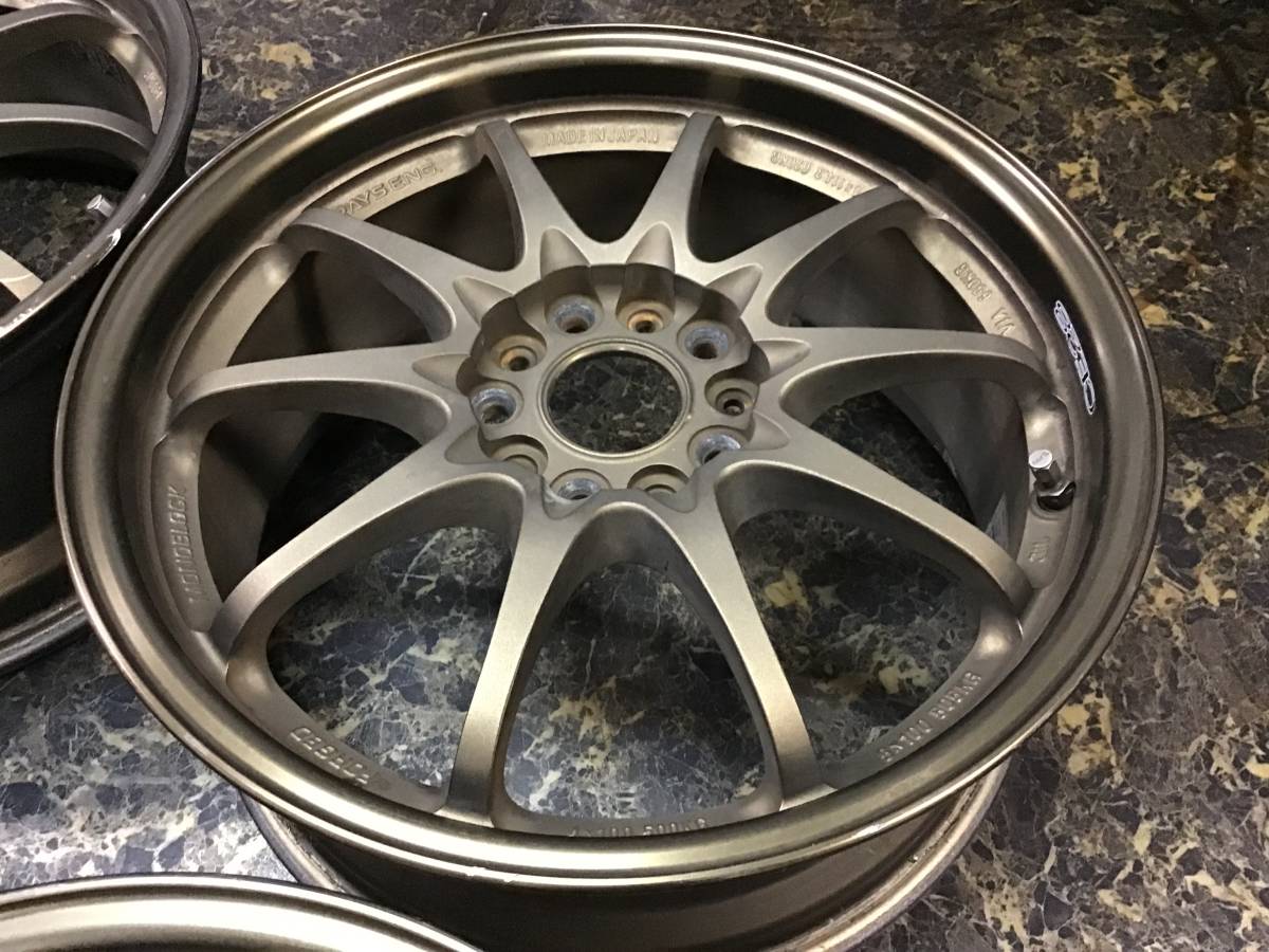 RAYS VOLK Racing CE28 レイズ ボルクレーシング FORGED MONOBLOCK ブロンズ 軽量 鍛造 17×7.5J PCD114.3-5 +50　4本セット_画像4