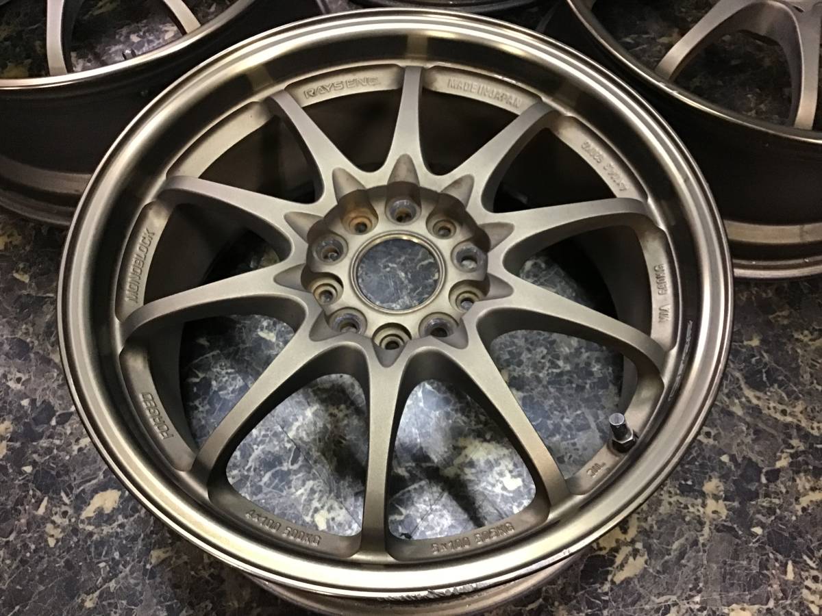 RAYS VOLK Racing CE28 レイズ ボルクレーシング FORGED MONOBLOCK ブロンズ 軽量 鍛造 17×7.5J PCD114.3-5 +50　4本セット_画像5