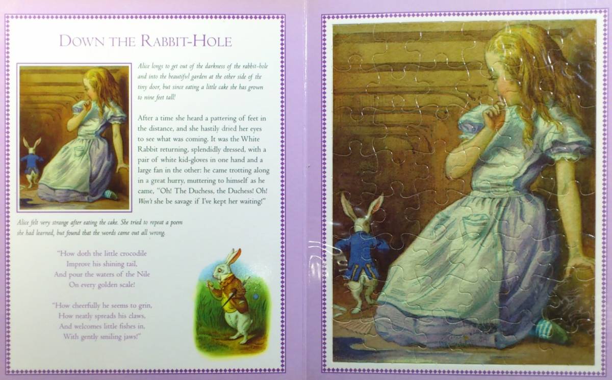 洋書『Alice in Wonderland Jigsaw Book』ジグソーパズルブック 不思議の国のアリス_画像2