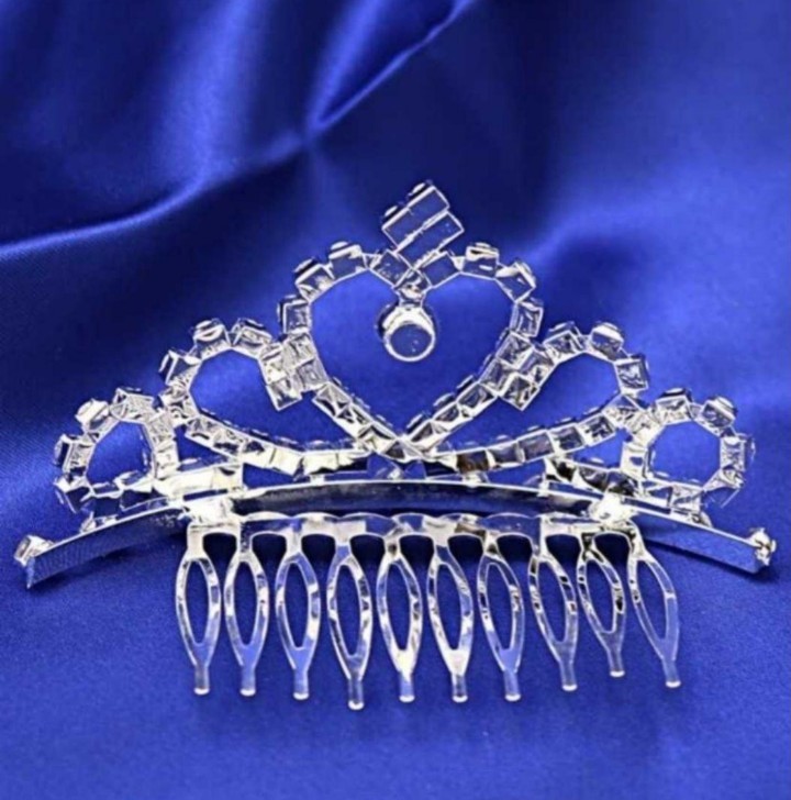  Mini Tiara wedding wedding cosplay girl child ballet presentation comb comb attaching one touch attaching and detaching new goods Kirakira rhinestone 