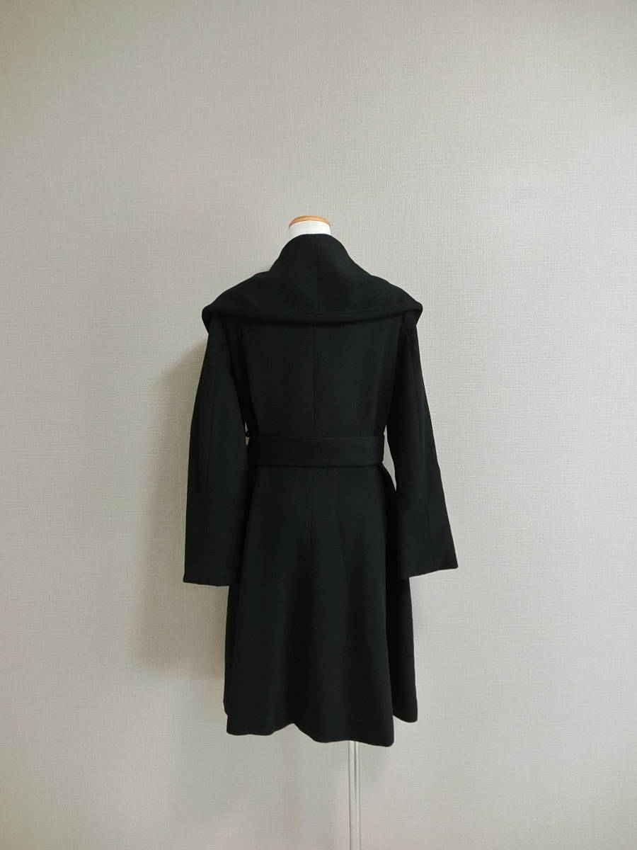 INED Ined woman super collar Bick color bell tedo cashmere 100% coat black 9