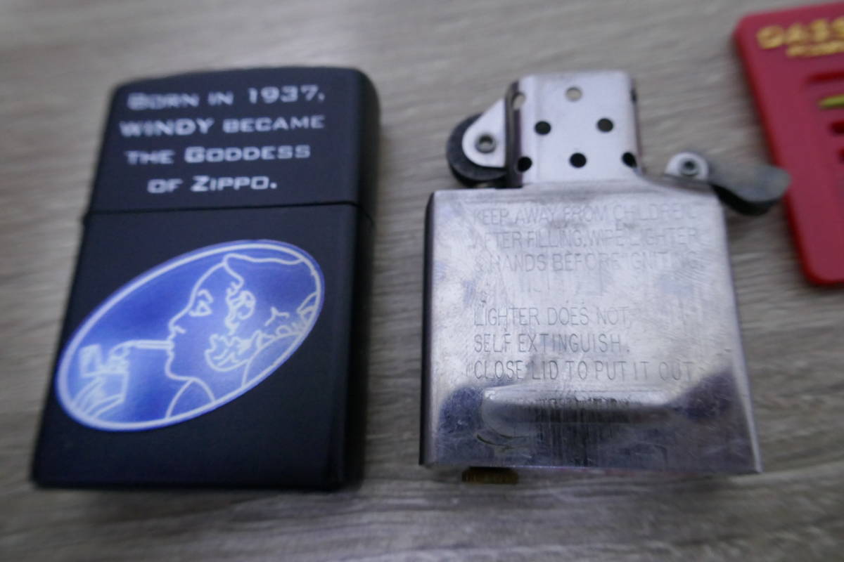 値下げ！即決あり！送料無料！！zippo Windy Girl ウィンディ ガール ブラックマット_画像4