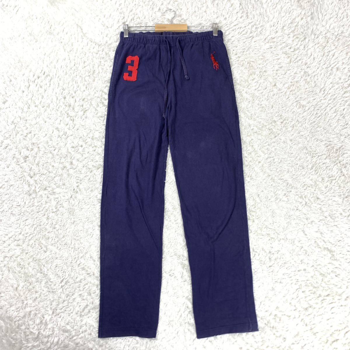 Polo by Ralph Lauren ポロバイラルフローレン スウェットパンツ ネイビー ビッグポニー コットン 綿 M YA5343_画像1